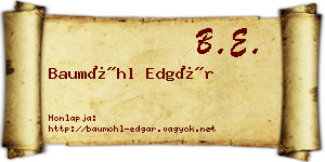 Baumöhl Edgár névjegykártya
